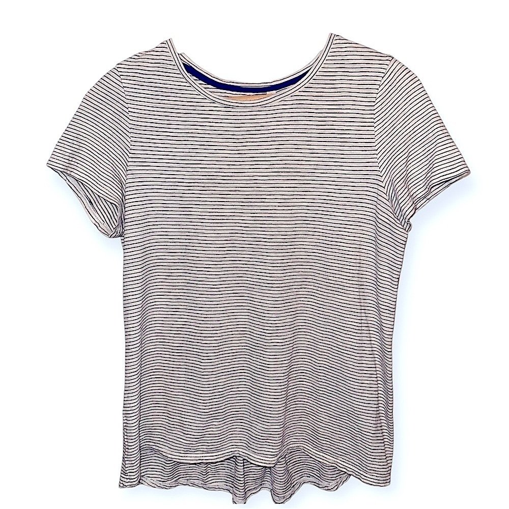 EUC Boden Blue and White Striped Short Sleeve Top